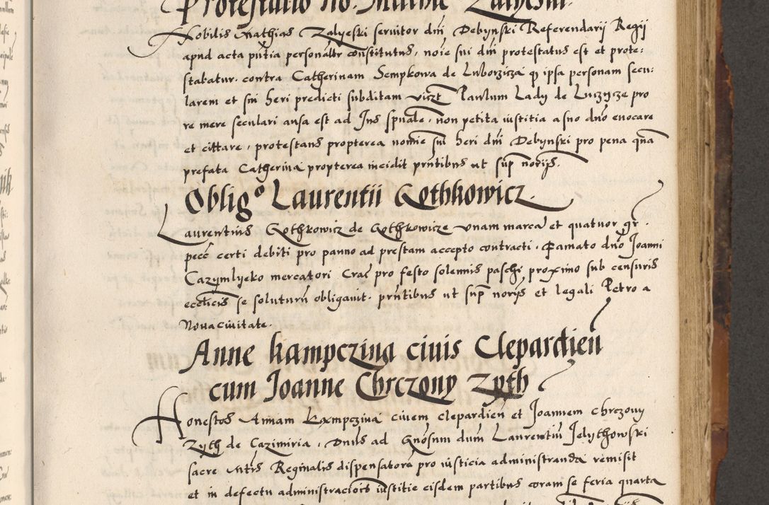 Zdjęcie nr 303 dla obiektu archiwalnego: Acta causarum, obligacionum, sentenciarum tam interlocutoriarum quam diffinitivarum constitutionumque coram reverendo patre domino Petro Porembski canonico et officiali generali Cracoviensi de anno Domini millesimo quingentesimo quadragesimo nono, cuius indictio septima, pontificatus sanctissimi in Christo patris et domini nostri domini Pauli divina providencia tercii, anno ipsius nacionis Pauli pape terciii die tercia mensis Novembris inchoatur