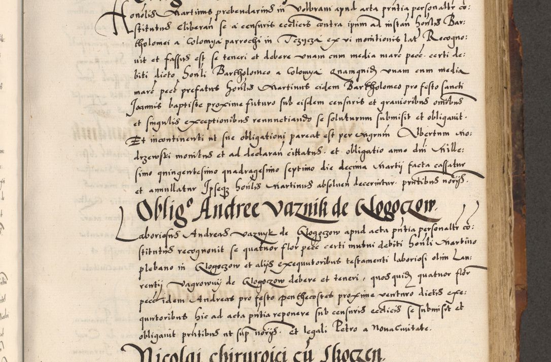 Zdjęcie nr 305 dla obiektu archiwalnego: Acta causarum, obligacionum, sentenciarum tam interlocutoriarum quam diffinitivarum constitutionumque coram reverendo patre domino Petro Porembski canonico et officiali generali Cracoviensi de anno Domini millesimo quingentesimo quadragesimo nono, cuius indictio septima, pontificatus sanctissimi in Christo patris et domini nostri domini Pauli divina providencia tercii, anno ipsius nacionis Pauli pape terciii die tercia mensis Novembris inchoatur