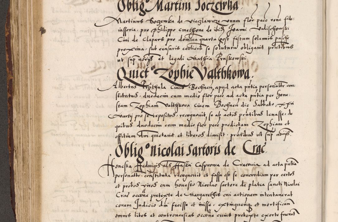 Zdjęcie nr 308 dla obiektu archiwalnego: Acta causarum, obligacionum, sentenciarum tam interlocutoriarum quam diffinitivarum constitutionumque coram reverendo patre domino Petro Porembski canonico et officiali generali Cracoviensi de anno Domini millesimo quingentesimo quadragesimo nono, cuius indictio septima, pontificatus sanctissimi in Christo patris et domini nostri domini Pauli divina providencia tercii, anno ipsius nacionis Pauli pape terciii die tercia mensis Novembris inchoatur