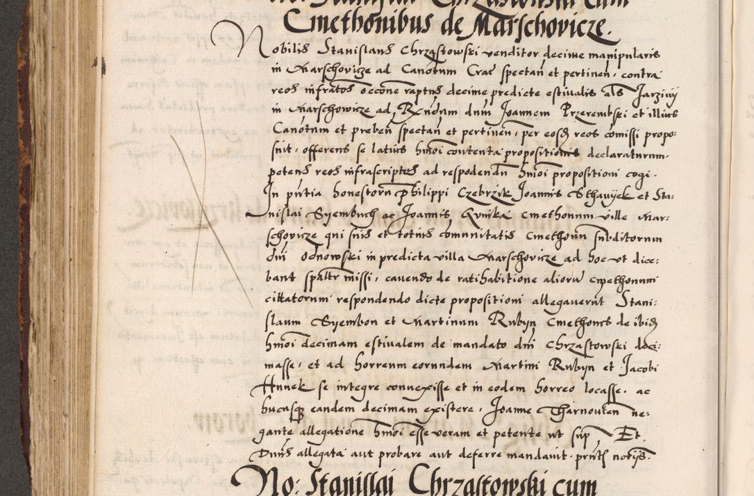Zdjęcie nr 307 dla obiektu archiwalnego: Acta causarum, obligacionum, sentenciarum tam interlocutoriarum quam diffinitivarum constitutionumque coram reverendo patre domino Petro Porembski canonico et officiali generali Cracoviensi de anno Domini millesimo quingentesimo quadragesimo nono, cuius indictio septima, pontificatus sanctissimi in Christo patris et domini nostri domini Pauli divina providencia tercii, anno ipsius nacionis Pauli pape terciii die tercia mensis Novembris inchoatur