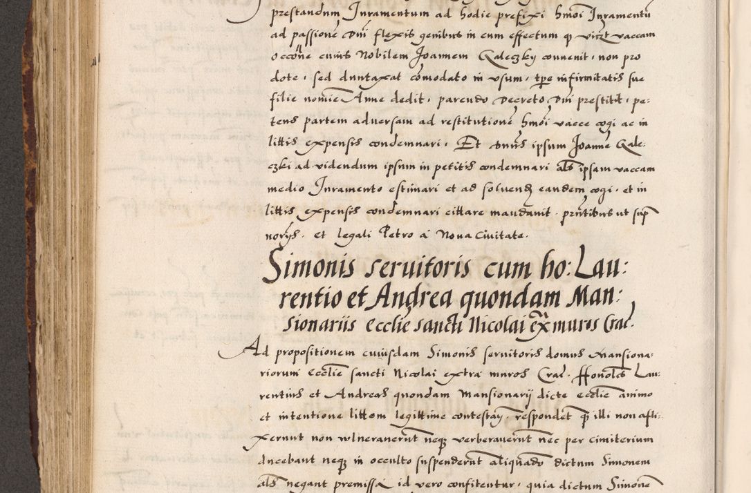 Zdjęcie nr 310 dla obiektu archiwalnego: Acta causarum, obligacionum, sentenciarum tam interlocutoriarum quam diffinitivarum constitutionumque coram reverendo patre domino Petro Porembski canonico et officiali generali Cracoviensi de anno Domini millesimo quingentesimo quadragesimo nono, cuius indictio septima, pontificatus sanctissimi in Christo patris et domini nostri domini Pauli divina providencia tercii, anno ipsius nacionis Pauli pape terciii die tercia mensis Novembris inchoatur