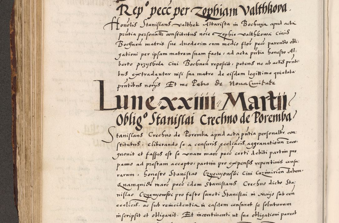 Zdjęcie nr 324 dla obiektu archiwalnego: Acta causarum, obligacionum, sentenciarum tam interlocutoriarum quam diffinitivarum constitutionumque coram reverendo patre domino Petro Porembski canonico et officiali generali Cracoviensi de anno Domini millesimo quingentesimo quadragesimo nono, cuius indictio septima, pontificatus sanctissimi in Christo patris et domini nostri domini Pauli divina providencia tercii, anno ipsius nacionis Pauli pape terciii die tercia mensis Novembris inchoatur