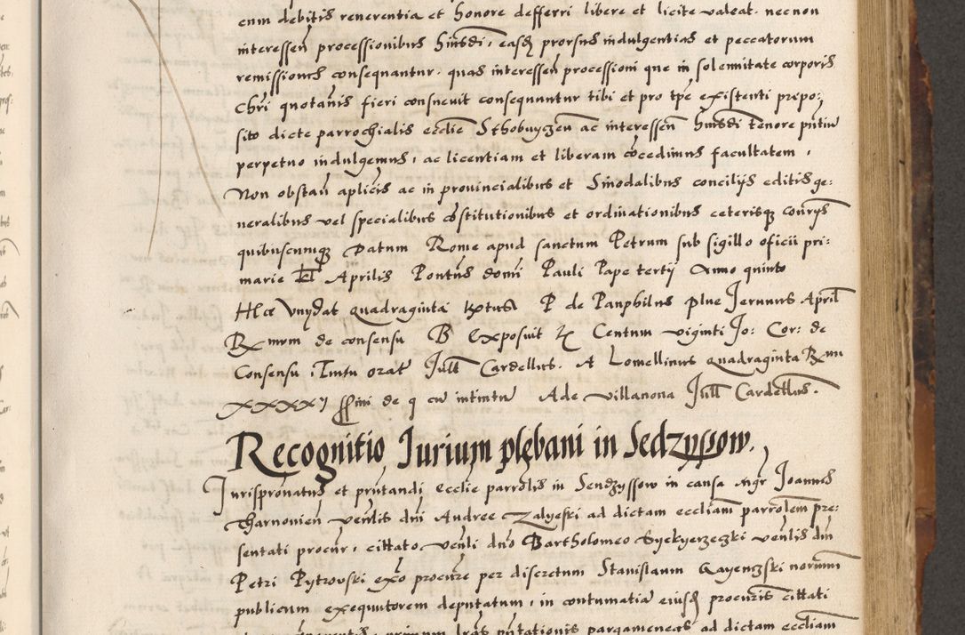 Zdjęcie nr 337 dla obiektu archiwalnego: Acta causarum, obligacionum, sentenciarum tam interlocutoriarum quam diffinitivarum constitutionumque coram reverendo patre domino Petro Porembski canonico et officiali generali Cracoviensi de anno Domini millesimo quingentesimo quadragesimo nono, cuius indictio septima, pontificatus sanctissimi in Christo patris et domini nostri domini Pauli divina providencia tercii, anno ipsius nacionis Pauli pape terciii die tercia mensis Novembris inchoatur