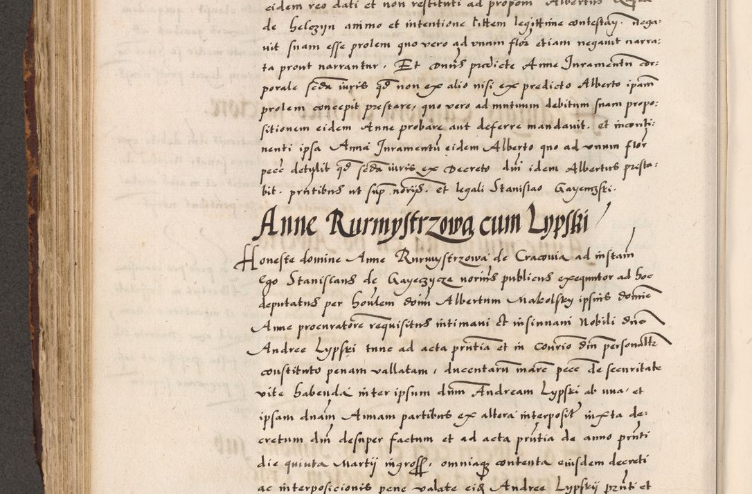 Zdjęcie nr 338 dla obiektu archiwalnego: Acta causarum, obligacionum, sentenciarum tam interlocutoriarum quam diffinitivarum constitutionumque coram reverendo patre domino Petro Porembski canonico et officiali generali Cracoviensi de anno Domini millesimo quingentesimo quadragesimo nono, cuius indictio septima, pontificatus sanctissimi in Christo patris et domini nostri domini Pauli divina providencia tercii, anno ipsius nacionis Pauli pape terciii die tercia mensis Novembris inchoatur