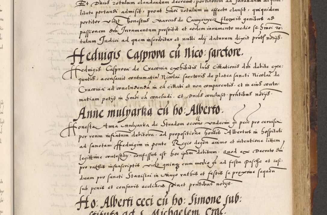 Zdjęcie nr 342 dla obiektu archiwalnego: Acta causarum, obligacionum, sentenciarum tam interlocutoriarum quam diffinitivarum constitutionumque coram reverendo patre domino Petro Porembski canonico et officiali generali Cracoviensi de anno Domini millesimo quingentesimo quadragesimo nono, cuius indictio septima, pontificatus sanctissimi in Christo patris et domini nostri domini Pauli divina providencia tercii, anno ipsius nacionis Pauli pape terciii die tercia mensis Novembris inchoatur