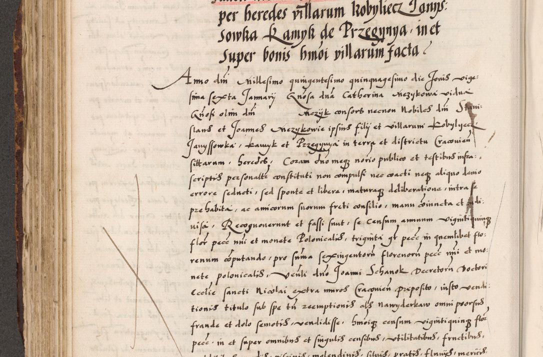 Zdjęcie nr 360 dla obiektu archiwalnego: Acta causarum, obligacionum, sentenciarum tam interlocutoriarum quam diffinitivarum constitutionumque coram reverendo patre domino Petro Porembski canonico et officiali generali Cracoviensi de anno Domini millesimo quingentesimo quadragesimo nono, cuius indictio septima, pontificatus sanctissimi in Christo patris et domini nostri domini Pauli divina providencia tercii, anno ipsius nacionis Pauli pape terciii die tercia mensis Novembris inchoatur