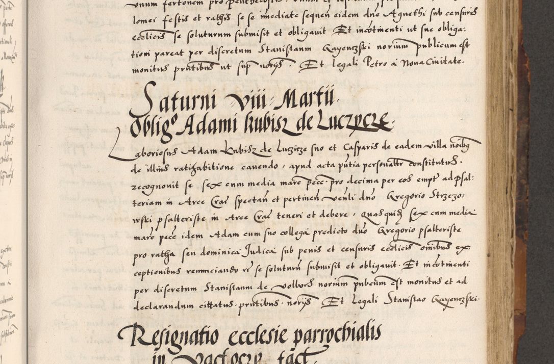 Zdjęcie nr 381 dla obiektu archiwalnego: Acta causarum, obligacionum, sentenciarum tam interlocutoriarum quam diffinitivarum constitutionumque coram reverendo patre domino Petro Porembski canonico et officiali generali Cracoviensi de anno Domini millesimo quingentesimo quadragesimo nono, cuius indictio septima, pontificatus sanctissimi in Christo patris et domini nostri domini Pauli divina providencia tercii, anno ipsius nacionis Pauli pape terciii die tercia mensis Novembris inchoatur