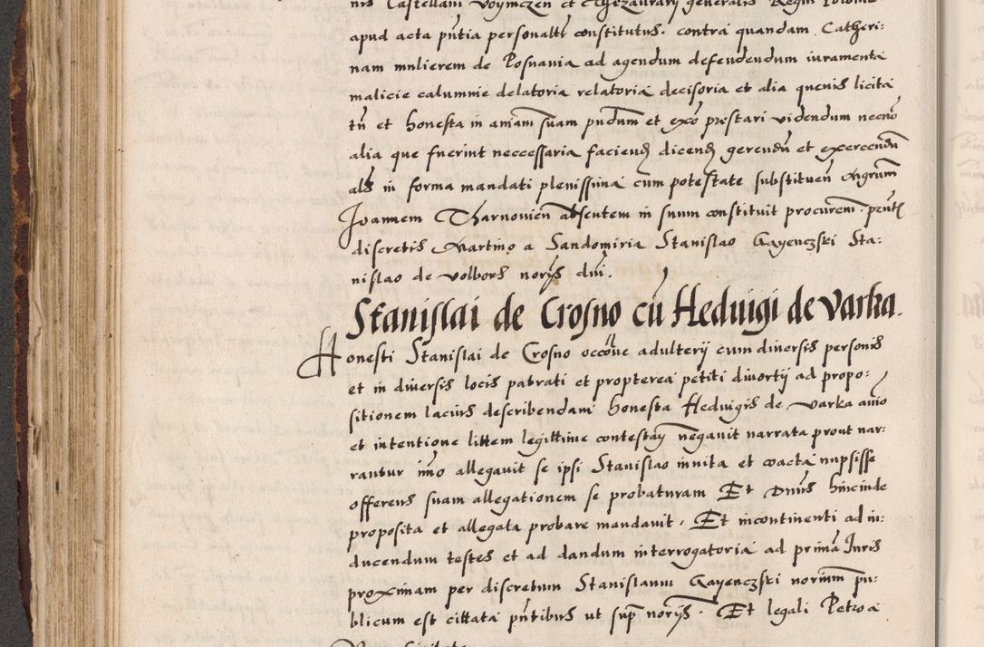 Zdjęcie nr 386 dla obiektu archiwalnego: Acta causarum, obligacionum, sentenciarum tam interlocutoriarum quam diffinitivarum constitutionumque coram reverendo patre domino Petro Porembski canonico et officiali generali Cracoviensi de anno Domini millesimo quingentesimo quadragesimo nono, cuius indictio septima, pontificatus sanctissimi in Christo patris et domini nostri domini Pauli divina providencia tercii, anno ipsius nacionis Pauli pape terciii die tercia mensis Novembris inchoatur