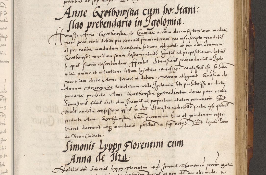 Zdjęcie nr 395 dla obiektu archiwalnego: Acta causarum, obligacionum, sentenciarum tam interlocutoriarum quam diffinitivarum constitutionumque coram reverendo patre domino Petro Porembski canonico et officiali generali Cracoviensi de anno Domini millesimo quingentesimo quadragesimo nono, cuius indictio septima, pontificatus sanctissimi in Christo patris et domini nostri domini Pauli divina providencia tercii, anno ipsius nacionis Pauli pape terciii die tercia mensis Novembris inchoatur