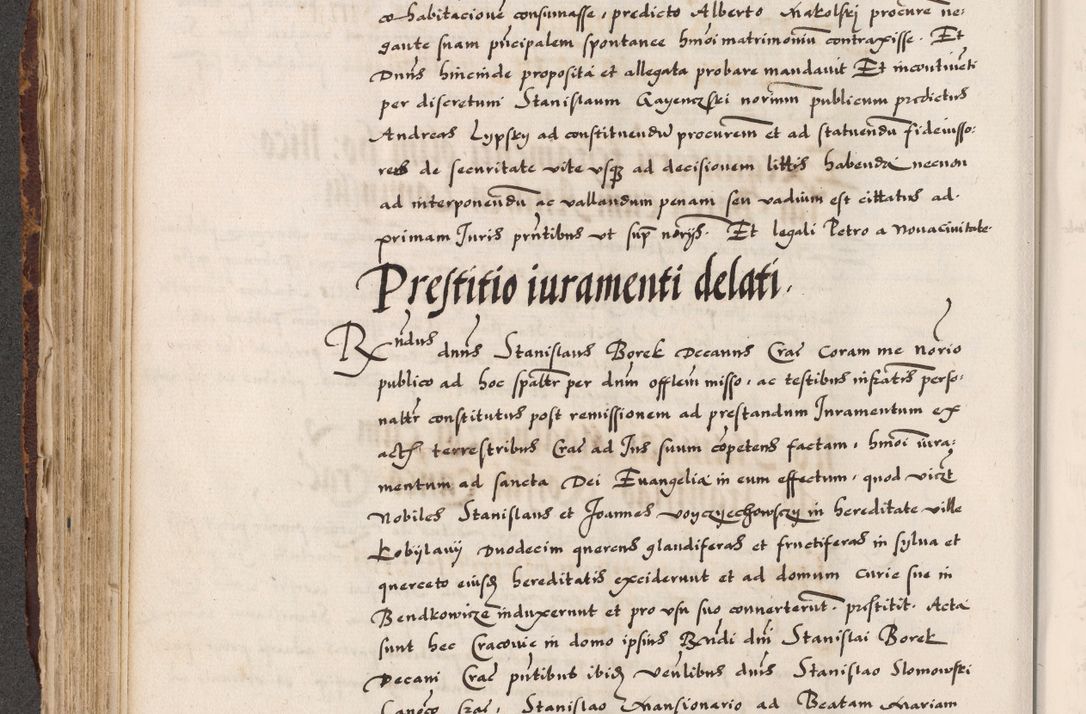 Zdjęcie nr 396 dla obiektu archiwalnego: Acta causarum, obligacionum, sentenciarum tam interlocutoriarum quam diffinitivarum constitutionumque coram reverendo patre domino Petro Porembski canonico et officiali generali Cracoviensi de anno Domini millesimo quingentesimo quadragesimo nono, cuius indictio septima, pontificatus sanctissimi in Christo patris et domini nostri domini Pauli divina providencia tercii, anno ipsius nacionis Pauli pape terciii die tercia mensis Novembris inchoatur