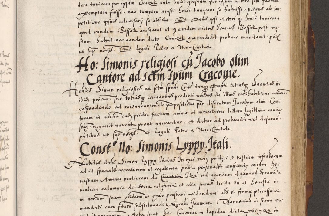Zdjęcie nr 399 dla obiektu archiwalnego: Acta causarum, obligacionum, sentenciarum tam interlocutoriarum quam diffinitivarum constitutionumque coram reverendo patre domino Petro Porembski canonico et officiali generali Cracoviensi de anno Domini millesimo quingentesimo quadragesimo nono, cuius indictio septima, pontificatus sanctissimi in Christo patris et domini nostri domini Pauli divina providencia tercii, anno ipsius nacionis Pauli pape terciii die tercia mensis Novembris inchoatur
