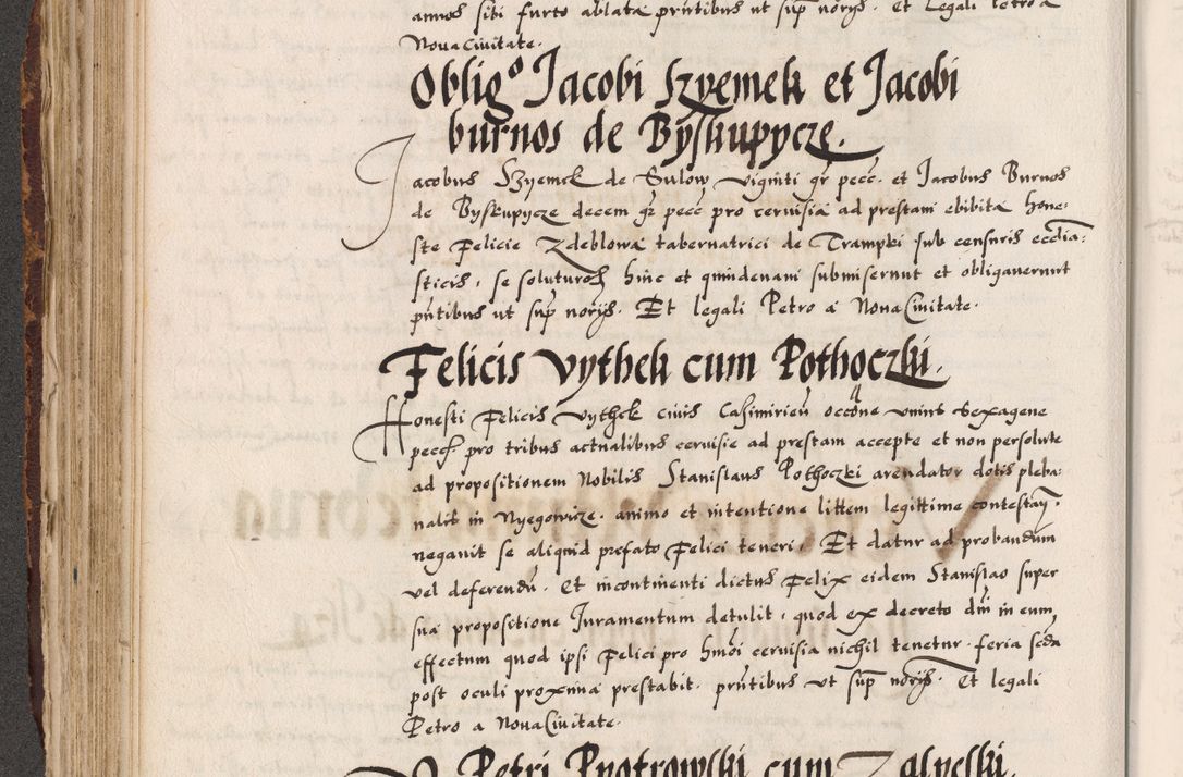 Zdjęcie nr 400 dla obiektu archiwalnego: Acta causarum, obligacionum, sentenciarum tam interlocutoriarum quam diffinitivarum constitutionumque coram reverendo patre domino Petro Porembski canonico et officiali generali Cracoviensi de anno Domini millesimo quingentesimo quadragesimo nono, cuius indictio septima, pontificatus sanctissimi in Christo patris et domini nostri domini Pauli divina providencia tercii, anno ipsius nacionis Pauli pape terciii die tercia mensis Novembris inchoatur