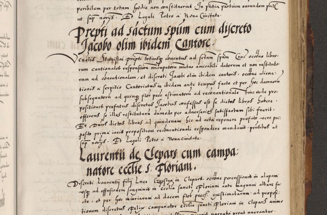 Zdjęcie nr 403 dla obiektu archiwalnego: Acta causarum, obligacionum, sentenciarum tam interlocutoriarum quam diffinitivarum constitutionumque coram reverendo patre domino Petro Porembski canonico et officiali generali Cracoviensi de anno Domini millesimo quingentesimo quadragesimo nono, cuius indictio septima, pontificatus sanctissimi in Christo patris et domini nostri domini Pauli divina providencia tercii, anno ipsius nacionis Pauli pape terciii die tercia mensis Novembris inchoatur