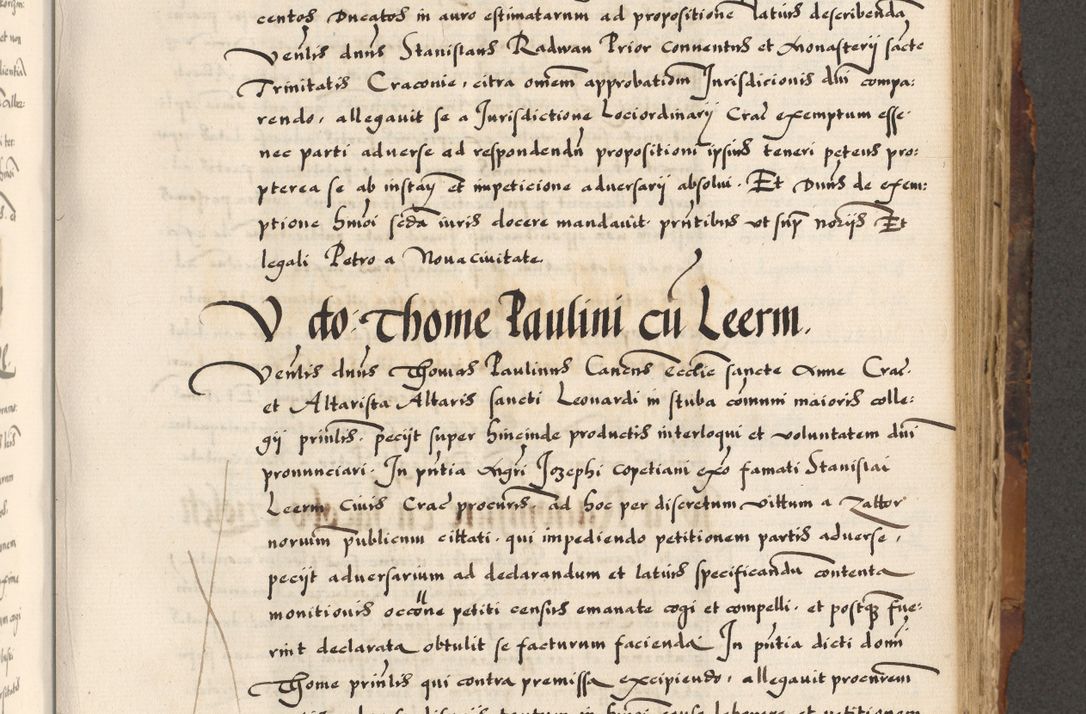 Zdjęcie nr 410 dla obiektu archiwalnego: Acta causarum, obligacionum, sentenciarum tam interlocutoriarum quam diffinitivarum constitutionumque coram reverendo patre domino Petro Porembski canonico et officiali generali Cracoviensi de anno Domini millesimo quingentesimo quadragesimo nono, cuius indictio septima, pontificatus sanctissimi in Christo patris et domini nostri domini Pauli divina providencia tercii, anno ipsius nacionis Pauli pape terciii die tercia mensis Novembris inchoatur