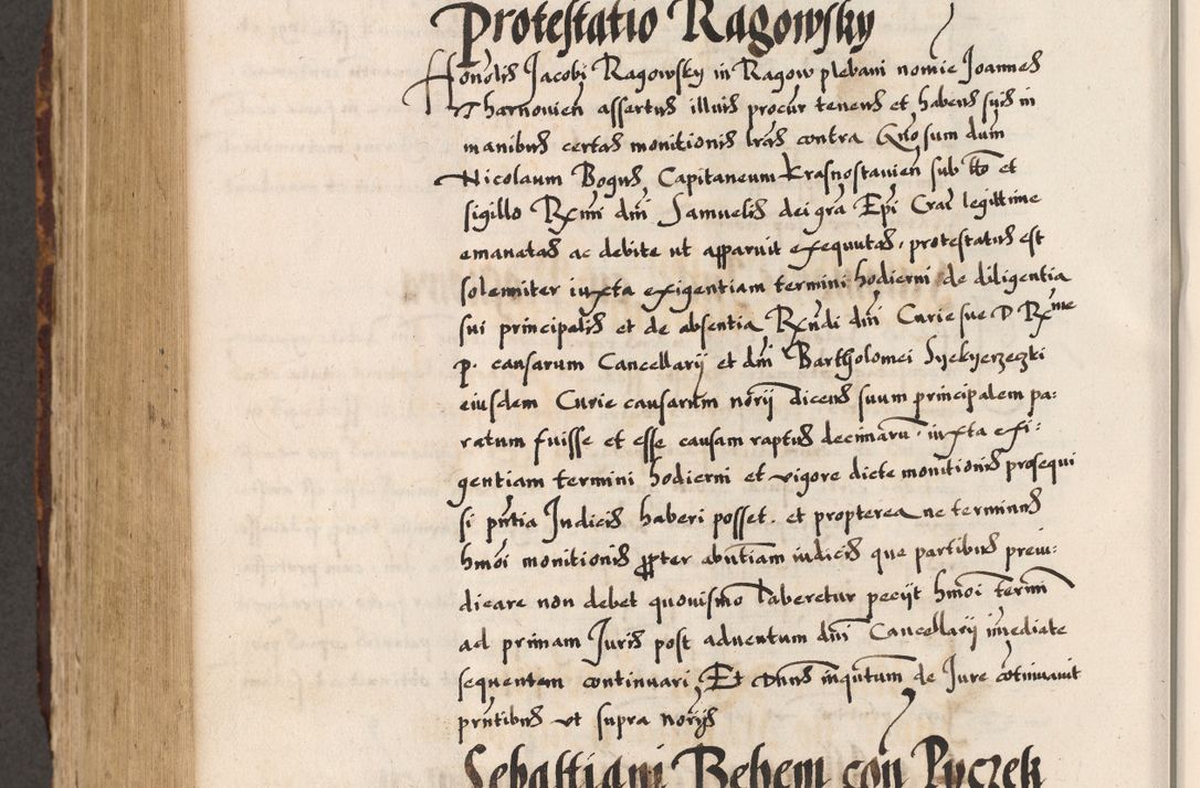 Zdjęcie nr 416 dla obiektu archiwalnego: Acta causarum, obligacionum, sentenciarum tam interlocutoriarum quam diffinitivarum constitutionumque coram reverendo patre domino Petro Porembski canonico et officiali generali Cracoviensi de anno Domini millesimo quingentesimo quadragesimo nono, cuius indictio septima, pontificatus sanctissimi in Christo patris et domini nostri domini Pauli divina providencia tercii, anno ipsius nacionis Pauli pape terciii die tercia mensis Novembris inchoatur