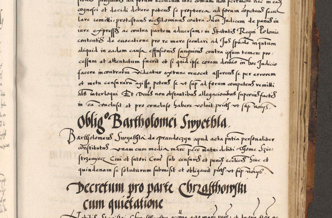 Zdjęcie nr 421 dla obiektu archiwalnego: Acta causarum, obligacionum, sentenciarum tam interlocutoriarum quam diffinitivarum constitutionumque coram reverendo patre domino Petro Porembski canonico et officiali generali Cracoviensi de anno Domini millesimo quingentesimo quadragesimo nono, cuius indictio septima, pontificatus sanctissimi in Christo patris et domini nostri domini Pauli divina providencia tercii, anno ipsius nacionis Pauli pape terciii die tercia mensis Novembris inchoatur
