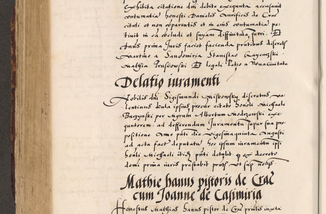 Zdjęcie nr 425 dla obiektu archiwalnego: Acta causarum, obligacionum, sentenciarum tam interlocutoriarum quam diffinitivarum constitutionumque coram reverendo patre domino Petro Porembski canonico et officiali generali Cracoviensi de anno Domini millesimo quingentesimo quadragesimo nono, cuius indictio septima, pontificatus sanctissimi in Christo patris et domini nostri domini Pauli divina providencia tercii, anno ipsius nacionis Pauli pape terciii die tercia mensis Novembris inchoatur