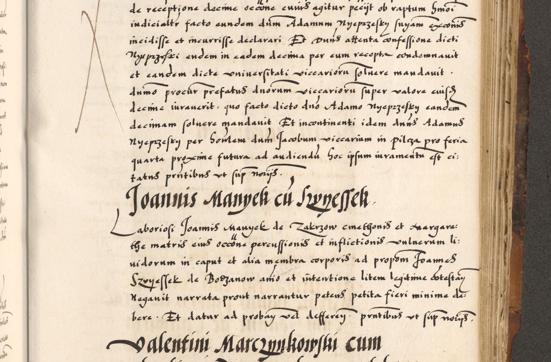 Zdjęcie nr 427 dla obiektu archiwalnego: Acta causarum, obligacionum, sentenciarum tam interlocutoriarum quam diffinitivarum constitutionumque coram reverendo patre domino Petro Porembski canonico et officiali generali Cracoviensi de anno Domini millesimo quingentesimo quadragesimo nono, cuius indictio septima, pontificatus sanctissimi in Christo patris et domini nostri domini Pauli divina providencia tercii, anno ipsius nacionis Pauli pape terciii die tercia mensis Novembris inchoatur
