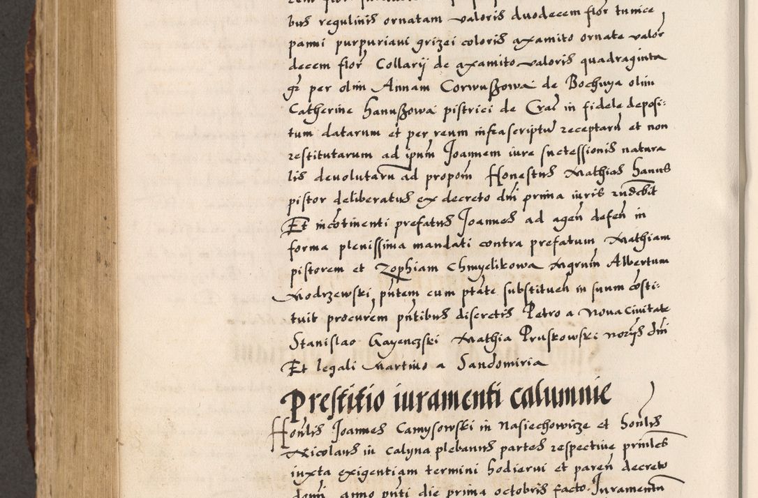 Zdjęcie nr 428 dla obiektu archiwalnego: Acta causarum, obligacionum, sentenciarum tam interlocutoriarum quam diffinitivarum constitutionumque coram reverendo patre domino Petro Porembski canonico et officiali generali Cracoviensi de anno Domini millesimo quingentesimo quadragesimo nono, cuius indictio septima, pontificatus sanctissimi in Christo patris et domini nostri domini Pauli divina providencia tercii, anno ipsius nacionis Pauli pape terciii die tercia mensis Novembris inchoatur