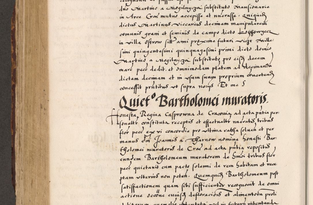 Zdjęcie nr 430 dla obiektu archiwalnego: Acta causarum, obligacionum, sentenciarum tam interlocutoriarum quam diffinitivarum constitutionumque coram reverendo patre domino Petro Porembski canonico et officiali generali Cracoviensi de anno Domini millesimo quingentesimo quadragesimo nono, cuius indictio septima, pontificatus sanctissimi in Christo patris et domini nostri domini Pauli divina providencia tercii, anno ipsius nacionis Pauli pape terciii die tercia mensis Novembris inchoatur