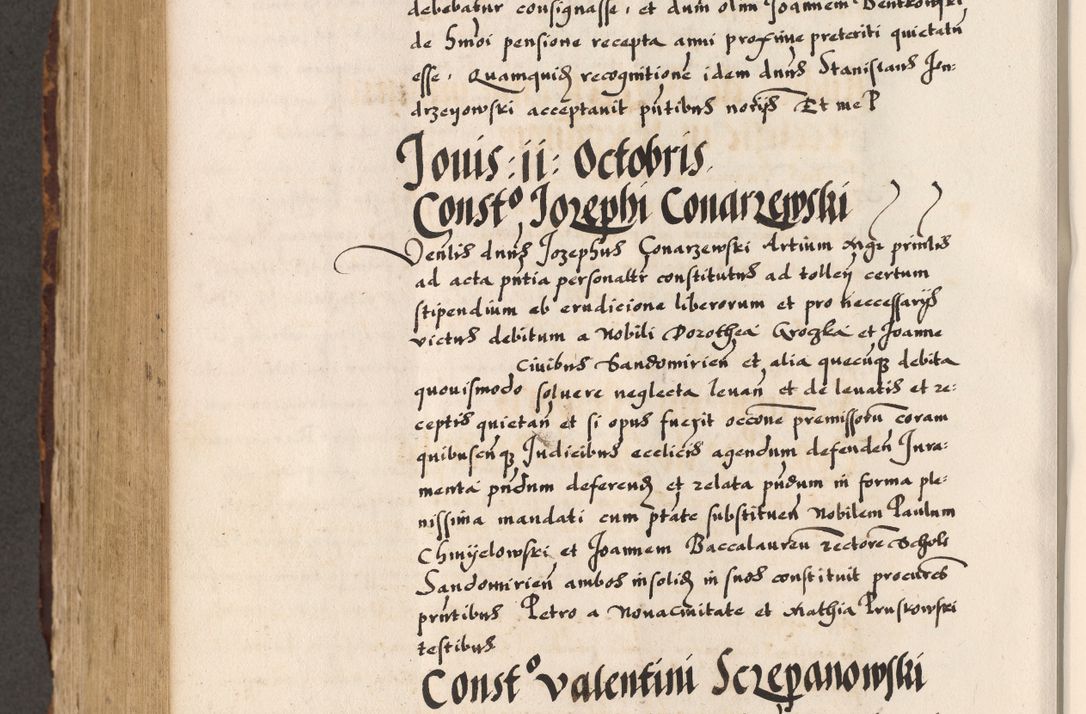 Zdjęcie nr 435 dla obiektu archiwalnego: Acta causarum, obligacionum, sentenciarum tam interlocutoriarum quam diffinitivarum constitutionumque coram reverendo patre domino Petro Porembski canonico et officiali generali Cracoviensi de anno Domini millesimo quingentesimo quadragesimo nono, cuius indictio septima, pontificatus sanctissimi in Christo patris et domini nostri domini Pauli divina providencia tercii, anno ipsius nacionis Pauli pape terciii die tercia mensis Novembris inchoatur