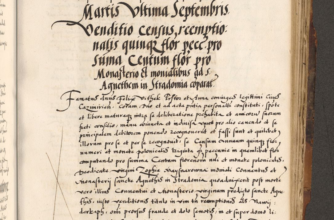 Zdjęcie nr 445 dla obiektu archiwalnego: Acta causarum, obligacionum, sentenciarum tam interlocutoriarum quam diffinitivarum constitutionumque coram reverendo patre domino Petro Porembski canonico et officiali generali Cracoviensi de anno Domini millesimo quingentesimo quadragesimo nono, cuius indictio septima, pontificatus sanctissimi in Christo patris et domini nostri domini Pauli divina providencia tercii, anno ipsius nacionis Pauli pape terciii die tercia mensis Novembris inchoatur