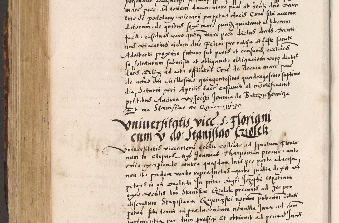 Zdjęcie nr 448 dla obiektu archiwalnego: Acta causarum, obligacionum, sentenciarum tam interlocutoriarum quam diffinitivarum constitutionumque coram reverendo patre domino Petro Porembski canonico et officiali generali Cracoviensi de anno Domini millesimo quingentesimo quadragesimo nono, cuius indictio septima, pontificatus sanctissimi in Christo patris et domini nostri domini Pauli divina providencia tercii, anno ipsius nacionis Pauli pape terciii die tercia mensis Novembris inchoatur