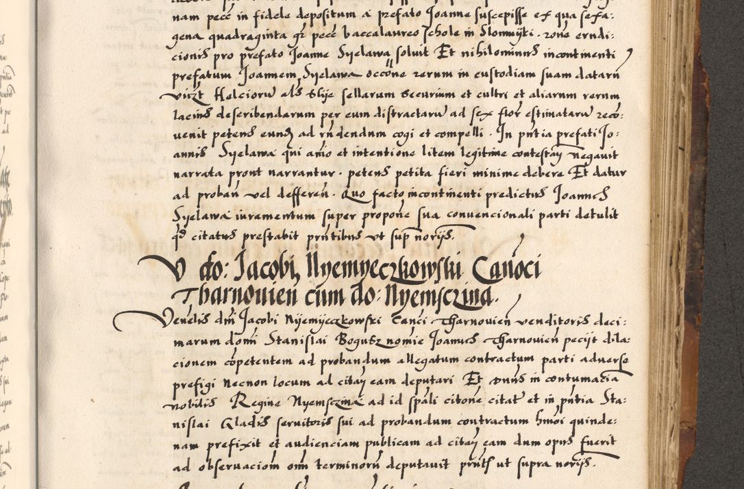 Zdjęcie nr 460 dla obiektu archiwalnego: Acta causarum, obligacionum, sentenciarum tam interlocutoriarum quam diffinitivarum constitutionumque coram reverendo patre domino Petro Porembski canonico et officiali generali Cracoviensi de anno Domini millesimo quingentesimo quadragesimo nono, cuius indictio septima, pontificatus sanctissimi in Christo patris et domini nostri domini Pauli divina providencia tercii, anno ipsius nacionis Pauli pape terciii die tercia mensis Novembris inchoatur