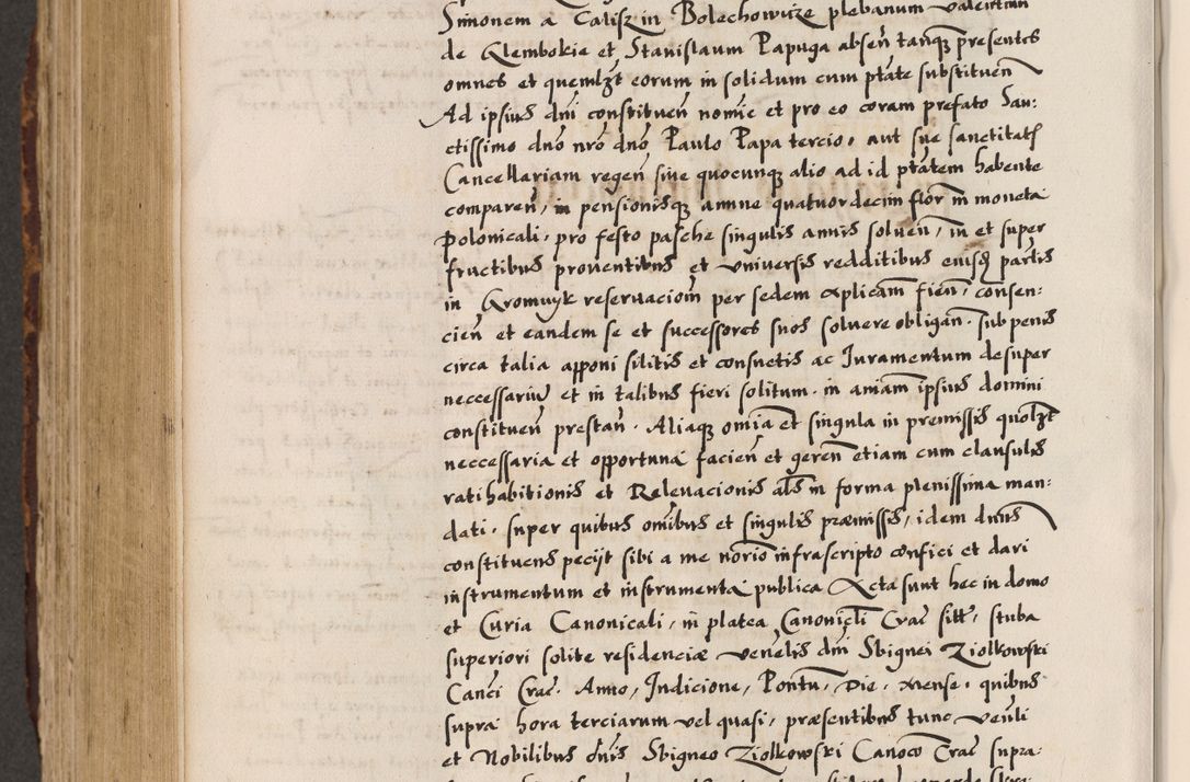 Zdjęcie nr 466 dla obiektu archiwalnego: Acta causarum, obligacionum, sentenciarum tam interlocutoriarum quam diffinitivarum constitutionumque coram reverendo patre domino Petro Porembski canonico et officiali generali Cracoviensi de anno Domini millesimo quingentesimo quadragesimo nono, cuius indictio septima, pontificatus sanctissimi in Christo patris et domini nostri domini Pauli divina providencia tercii, anno ipsius nacionis Pauli pape terciii die tercia mensis Novembris inchoatur