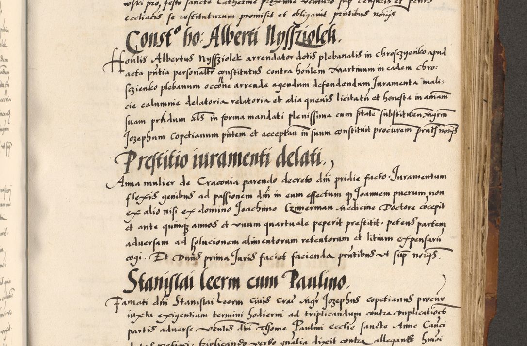 Zdjęcie nr 475 dla obiektu archiwalnego: Acta causarum, obligacionum, sentenciarum tam interlocutoriarum quam diffinitivarum constitutionumque coram reverendo patre domino Petro Porembski canonico et officiali generali Cracoviensi de anno Domini millesimo quingentesimo quadragesimo nono, cuius indictio septima, pontificatus sanctissimi in Christo patris et domini nostri domini Pauli divina providencia tercii, anno ipsius nacionis Pauli pape terciii die tercia mensis Novembris inchoatur