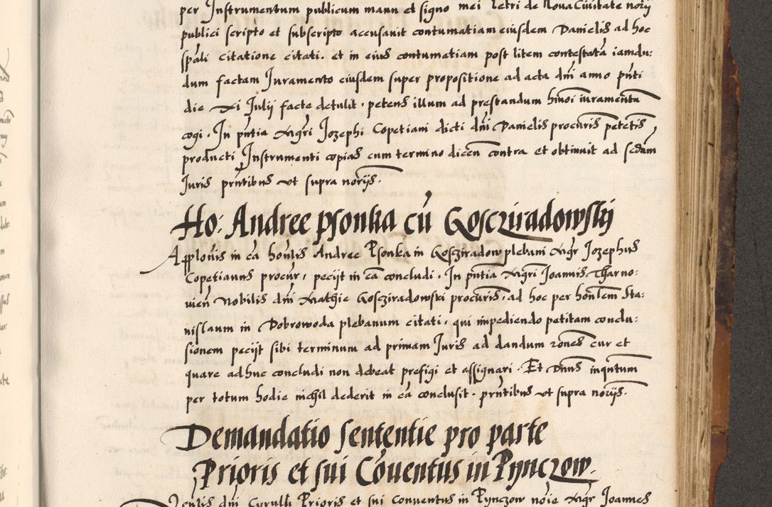 Zdjęcie nr 478 dla obiektu archiwalnego: Acta causarum, obligacionum, sentenciarum tam interlocutoriarum quam diffinitivarum constitutionumque coram reverendo patre domino Petro Porembski canonico et officiali generali Cracoviensi de anno Domini millesimo quingentesimo quadragesimo nono, cuius indictio septima, pontificatus sanctissimi in Christo patris et domini nostri domini Pauli divina providencia tercii, anno ipsius nacionis Pauli pape terciii die tercia mensis Novembris inchoatur