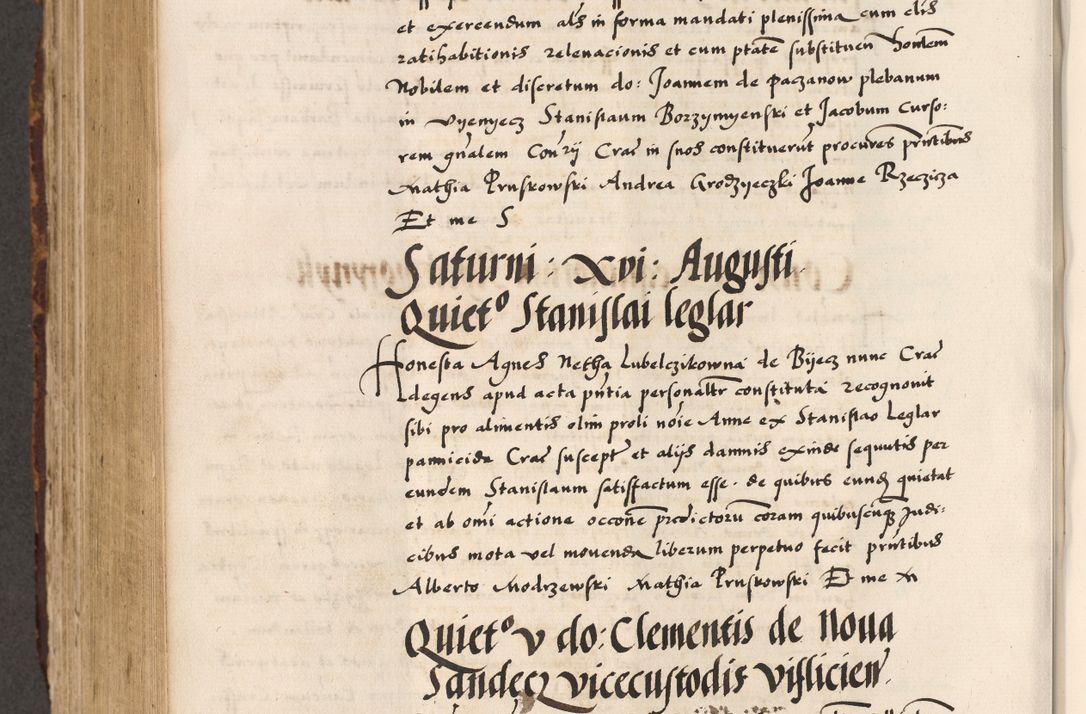 Zdjęcie nr 490 dla obiektu archiwalnego: Acta causarum, obligacionum, sentenciarum tam interlocutoriarum quam diffinitivarum constitutionumque coram reverendo patre domino Petro Porembski canonico et officiali generali Cracoviensi de anno Domini millesimo quingentesimo quadragesimo nono, cuius indictio septima, pontificatus sanctissimi in Christo patris et domini nostri domini Pauli divina providencia tercii, anno ipsius nacionis Pauli pape terciii die tercia mensis Novembris inchoatur