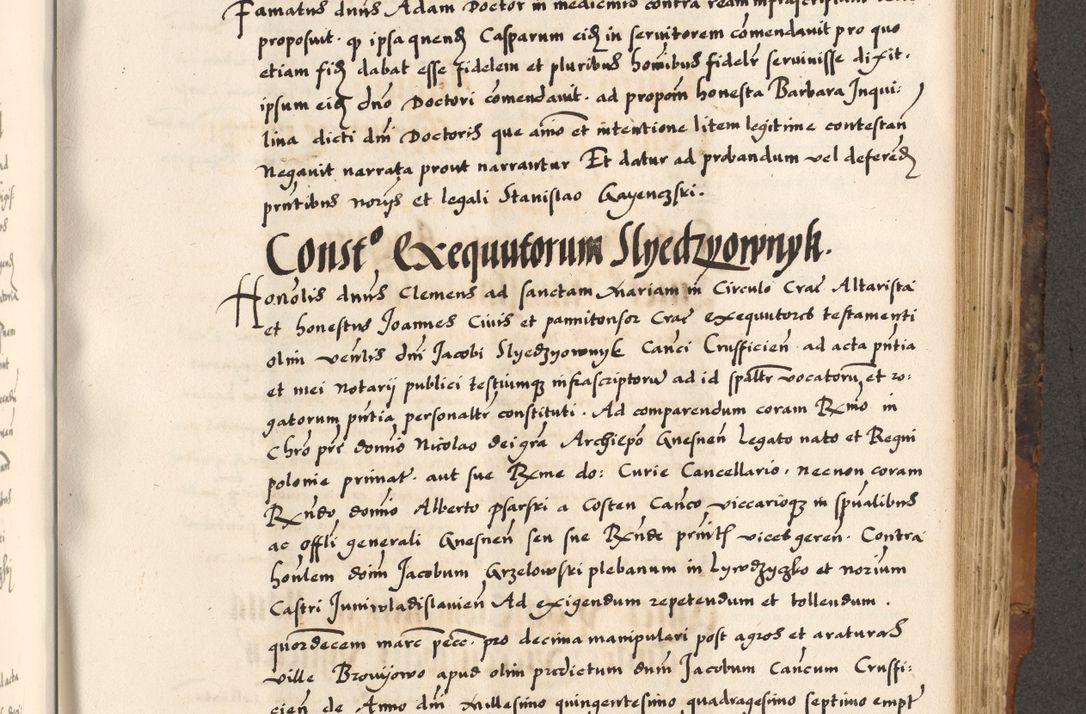 Zdjęcie nr 491 dla obiektu archiwalnego: Acta causarum, obligacionum, sentenciarum tam interlocutoriarum quam diffinitivarum constitutionumque coram reverendo patre domino Petro Porembski canonico et officiali generali Cracoviensi de anno Domini millesimo quingentesimo quadragesimo nono, cuius indictio septima, pontificatus sanctissimi in Christo patris et domini nostri domini Pauli divina providencia tercii, anno ipsius nacionis Pauli pape terciii die tercia mensis Novembris inchoatur