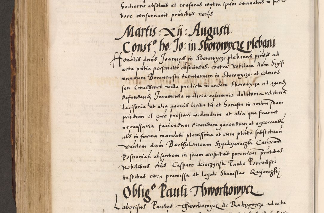 Zdjęcie nr 493 dla obiektu archiwalnego: Acta causarum, obligacionum, sentenciarum tam interlocutoriarum quam diffinitivarum constitutionumque coram reverendo patre domino Petro Porembski canonico et officiali generali Cracoviensi de anno Domini millesimo quingentesimo quadragesimo nono, cuius indictio septima, pontificatus sanctissimi in Christo patris et domini nostri domini Pauli divina providencia tercii, anno ipsius nacionis Pauli pape terciii die tercia mensis Novembris inchoatur