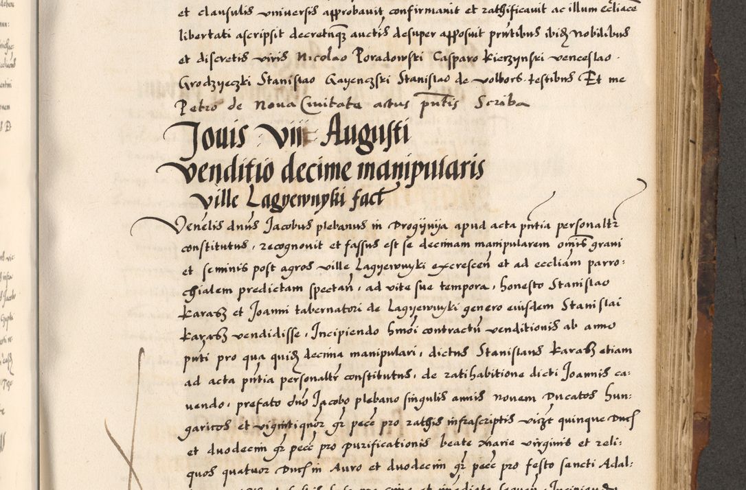 Zdjęcie nr 492 dla obiektu archiwalnego: Acta causarum, obligacionum, sentenciarum tam interlocutoriarum quam diffinitivarum constitutionumque coram reverendo patre domino Petro Porembski canonico et officiali generali Cracoviensi de anno Domini millesimo quingentesimo quadragesimo nono, cuius indictio septima, pontificatus sanctissimi in Christo patris et domini nostri domini Pauli divina providencia tercii, anno ipsius nacionis Pauli pape terciii die tercia mensis Novembris inchoatur