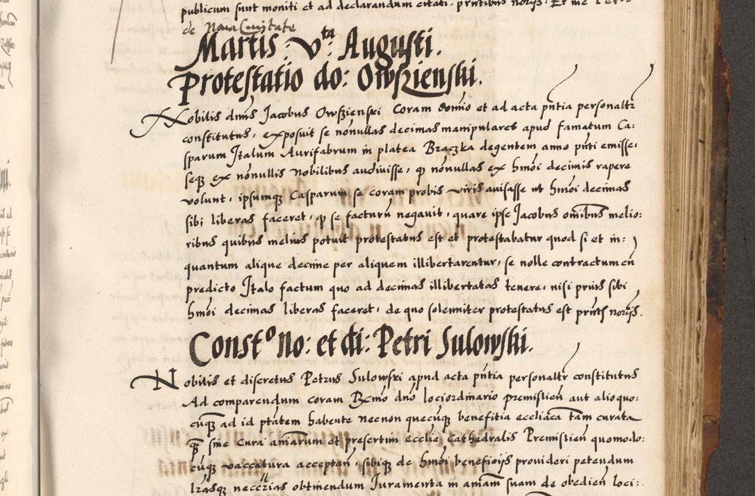 Zdjęcie nr 495 dla obiektu archiwalnego: Acta causarum, obligacionum, sentenciarum tam interlocutoriarum quam diffinitivarum constitutionumque coram reverendo patre domino Petro Porembski canonico et officiali generali Cracoviensi de anno Domini millesimo quingentesimo quadragesimo nono, cuius indictio septima, pontificatus sanctissimi in Christo patris et domini nostri domini Pauli divina providencia tercii, anno ipsius nacionis Pauli pape terciii die tercia mensis Novembris inchoatur