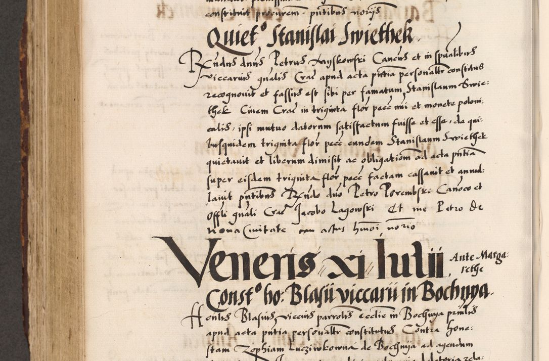 Zdjęcie nr 507 dla obiektu archiwalnego: Acta causarum, obligacionum, sentenciarum tam interlocutoriarum quam diffinitivarum constitutionumque coram reverendo patre domino Petro Porembski canonico et officiali generali Cracoviensi de anno Domini millesimo quingentesimo quadragesimo nono, cuius indictio septima, pontificatus sanctissimi in Christo patris et domini nostri domini Pauli divina providencia tercii, anno ipsius nacionis Pauli pape terciii die tercia mensis Novembris inchoatur