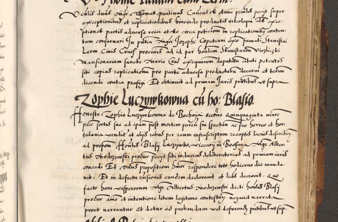 Zdjęcie nr 505 dla obiektu archiwalnego: Acta causarum, obligacionum, sentenciarum tam interlocutoriarum quam diffinitivarum constitutionumque coram reverendo patre domino Petro Porembski canonico et officiali generali Cracoviensi de anno Domini millesimo quingentesimo quadragesimo nono, cuius indictio septima, pontificatus sanctissimi in Christo patris et domini nostri domini Pauli divina providencia tercii, anno ipsius nacionis Pauli pape terciii die tercia mensis Novembris inchoatur