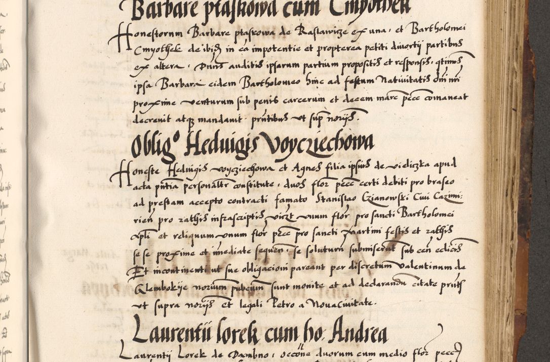 Zdjęcie nr 506 dla obiektu archiwalnego: Acta causarum, obligacionum, sentenciarum tam interlocutoriarum quam diffinitivarum constitutionumque coram reverendo patre domino Petro Porembski canonico et officiali generali Cracoviensi de anno Domini millesimo quingentesimo quadragesimo nono, cuius indictio septima, pontificatus sanctissimi in Christo patris et domini nostri domini Pauli divina providencia tercii, anno ipsius nacionis Pauli pape terciii die tercia mensis Novembris inchoatur