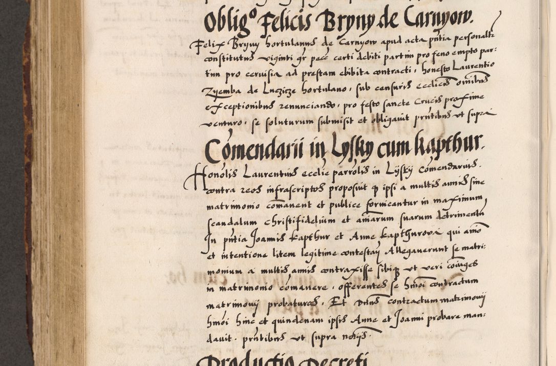 Zdjęcie nr 513 dla obiektu archiwalnego: Acta causarum, obligacionum, sentenciarum tam interlocutoriarum quam diffinitivarum constitutionumque coram reverendo patre domino Petro Porembski canonico et officiali generali Cracoviensi de anno Domini millesimo quingentesimo quadragesimo nono, cuius indictio septima, pontificatus sanctissimi in Christo patris et domini nostri domini Pauli divina providencia tercii, anno ipsius nacionis Pauli pape terciii die tercia mensis Novembris inchoatur