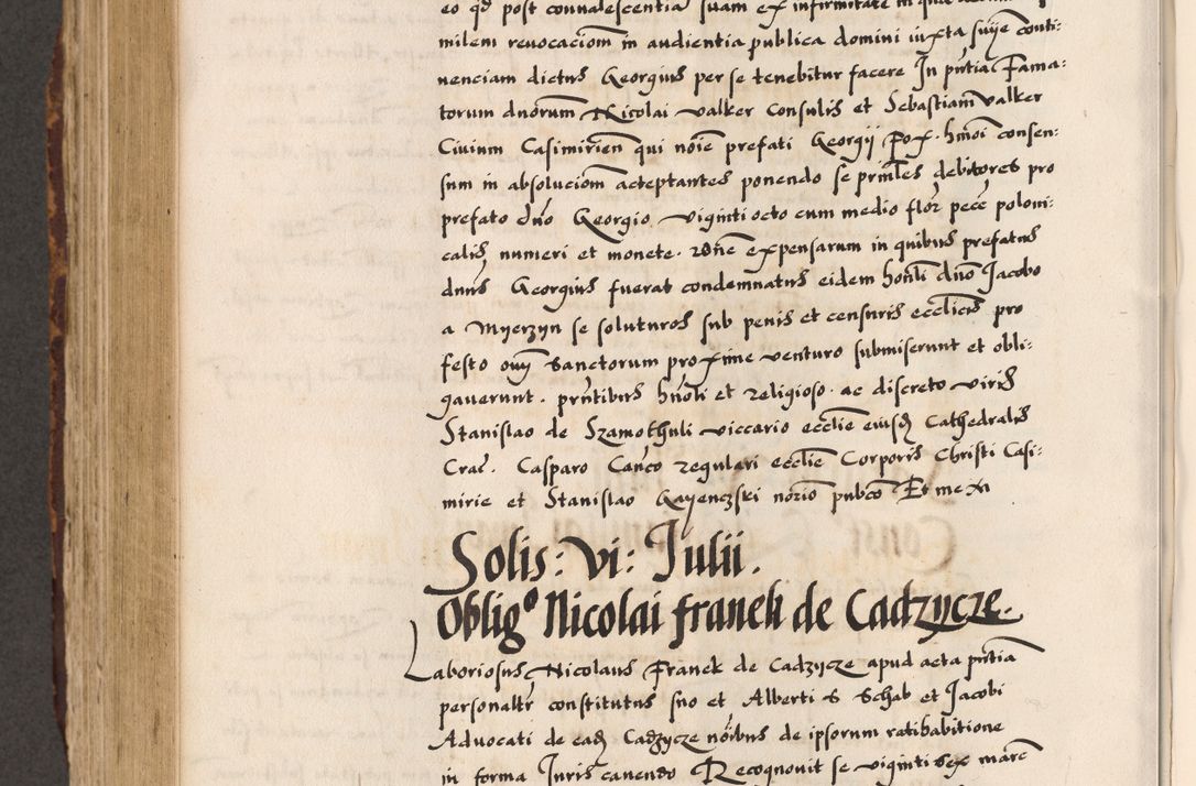 Zdjęcie nr 517 dla obiektu archiwalnego: Acta causarum, obligacionum, sentenciarum tam interlocutoriarum quam diffinitivarum constitutionumque coram reverendo patre domino Petro Porembski canonico et officiali generali Cracoviensi de anno Domini millesimo quingentesimo quadragesimo nono, cuius indictio septima, pontificatus sanctissimi in Christo patris et domini nostri domini Pauli divina providencia tercii, anno ipsius nacionis Pauli pape terciii die tercia mensis Novembris inchoatur