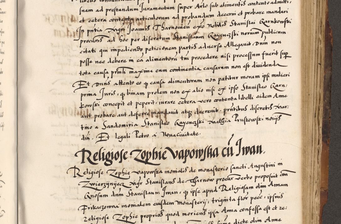 Zdjęcie nr 516 dla obiektu archiwalnego: Acta causarum, obligacionum, sentenciarum tam interlocutoriarum quam diffinitivarum constitutionumque coram reverendo patre domino Petro Porembski canonico et officiali generali Cracoviensi de anno Domini millesimo quingentesimo quadragesimo nono, cuius indictio septima, pontificatus sanctissimi in Christo patris et domini nostri domini Pauli divina providencia tercii, anno ipsius nacionis Pauli pape terciii die tercia mensis Novembris inchoatur