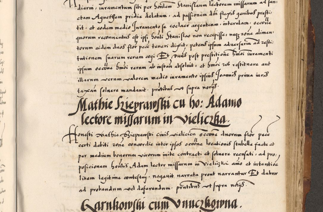 Zdjęcie nr 520 dla obiektu archiwalnego: Acta causarum, obligacionum, sentenciarum tam interlocutoriarum quam diffinitivarum constitutionumque coram reverendo patre domino Petro Porembski canonico et officiali generali Cracoviensi de anno Domini millesimo quingentesimo quadragesimo nono, cuius indictio septima, pontificatus sanctissimi in Christo patris et domini nostri domini Pauli divina providencia tercii, anno ipsius nacionis Pauli pape terciii die tercia mensis Novembris inchoatur