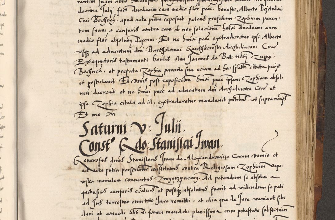 Zdjęcie nr 524 dla obiektu archiwalnego: Acta causarum, obligacionum, sentenciarum tam interlocutoriarum quam diffinitivarum constitutionumque coram reverendo patre domino Petro Porembski canonico et officiali generali Cracoviensi de anno Domini millesimo quingentesimo quadragesimo nono, cuius indictio septima, pontificatus sanctissimi in Christo patris et domini nostri domini Pauli divina providencia tercii, anno ipsius nacionis Pauli pape terciii die tercia mensis Novembris inchoatur