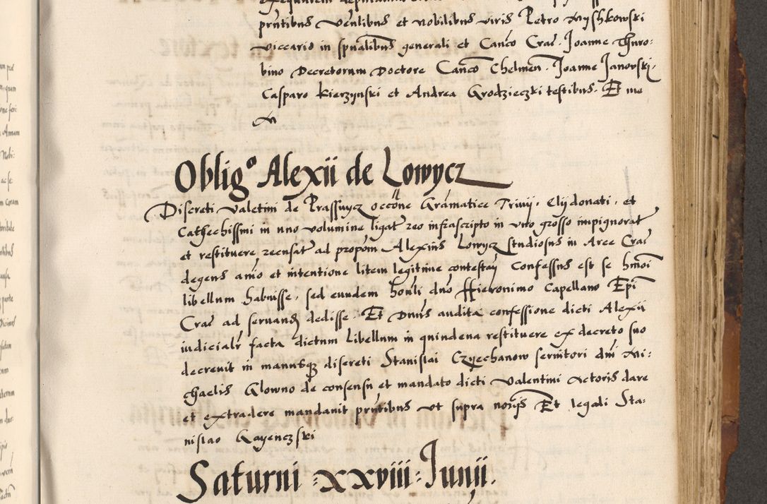 Zdjęcie nr 529 dla obiektu archiwalnego: Acta causarum, obligacionum, sentenciarum tam interlocutoriarum quam diffinitivarum constitutionumque coram reverendo patre domino Petro Porembski canonico et officiali generali Cracoviensi de anno Domini millesimo quingentesimo quadragesimo nono, cuius indictio septima, pontificatus sanctissimi in Christo patris et domini nostri domini Pauli divina providencia tercii, anno ipsius nacionis Pauli pape terciii die tercia mensis Novembris inchoatur