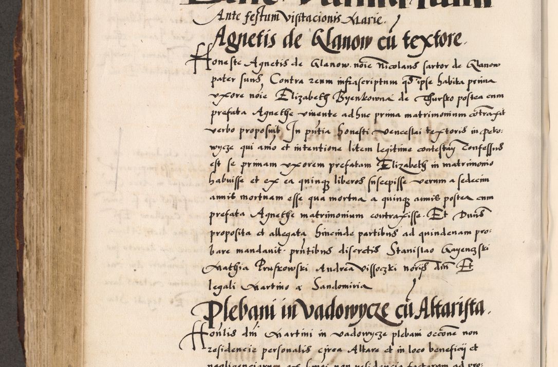 Zdjęcie nr 527 dla obiektu archiwalnego: Acta causarum, obligacionum, sentenciarum tam interlocutoriarum quam diffinitivarum constitutionumque coram reverendo patre domino Petro Porembski canonico et officiali generali Cracoviensi de anno Domini millesimo quingentesimo quadragesimo nono, cuius indictio septima, pontificatus sanctissimi in Christo patris et domini nostri domini Pauli divina providencia tercii, anno ipsius nacionis Pauli pape terciii die tercia mensis Novembris inchoatur