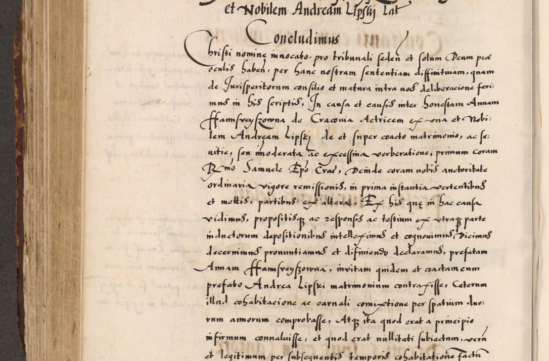 Zdjęcie nr 533 dla obiektu archiwalnego: Acta causarum, obligacionum, sentenciarum tam interlocutoriarum quam diffinitivarum constitutionumque coram reverendo patre domino Petro Porembski canonico et officiali generali Cracoviensi de anno Domini millesimo quingentesimo quadragesimo nono, cuius indictio septima, pontificatus sanctissimi in Christo patris et domini nostri domini Pauli divina providencia tercii, anno ipsius nacionis Pauli pape terciii die tercia mensis Novembris inchoatur