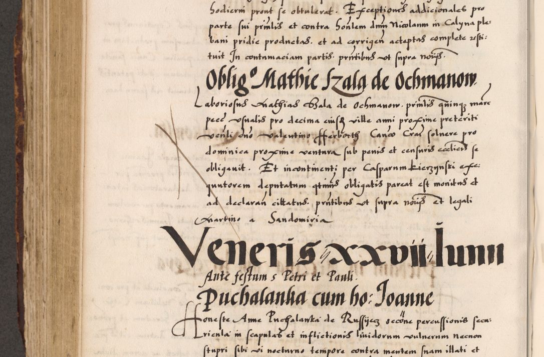 Zdjęcie nr 532 dla obiektu archiwalnego: Acta causarum, obligacionum, sentenciarum tam interlocutoriarum quam diffinitivarum constitutionumque coram reverendo patre domino Petro Porembski canonico et officiali generali Cracoviensi de anno Domini millesimo quingentesimo quadragesimo nono, cuius indictio septima, pontificatus sanctissimi in Christo patris et domini nostri domini Pauli divina providencia tercii, anno ipsius nacionis Pauli pape terciii die tercia mensis Novembris inchoatur