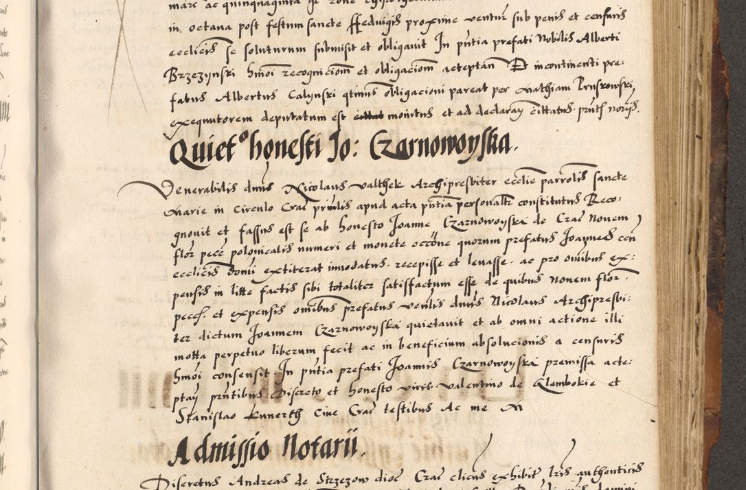 Zdjęcie nr 541 dla obiektu archiwalnego: Acta causarum, obligacionum, sentenciarum tam interlocutoriarum quam diffinitivarum constitutionumque coram reverendo patre domino Petro Porembski canonico et officiali generali Cracoviensi de anno Domini millesimo quingentesimo quadragesimo nono, cuius indictio septima, pontificatus sanctissimi in Christo patris et domini nostri domini Pauli divina providencia tercii, anno ipsius nacionis Pauli pape terciii die tercia mensis Novembris inchoatur