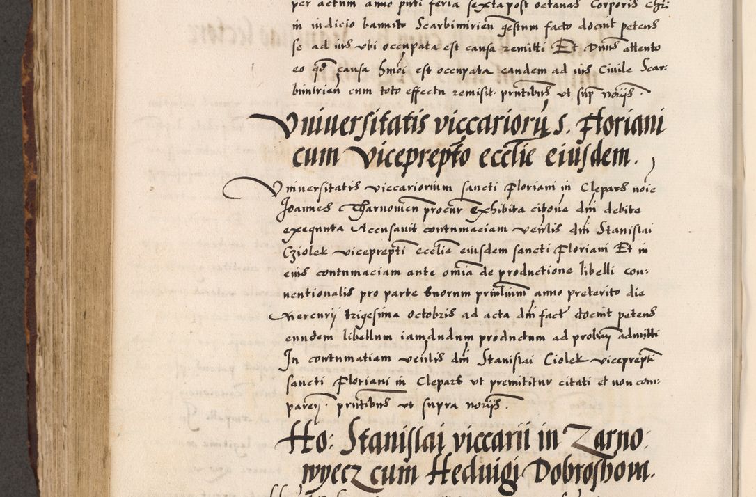 Zdjęcie nr 542 dla obiektu archiwalnego: Acta causarum, obligacionum, sentenciarum tam interlocutoriarum quam diffinitivarum constitutionumque coram reverendo patre domino Petro Porembski canonico et officiali generali Cracoviensi de anno Domini millesimo quingentesimo quadragesimo nono, cuius indictio septima, pontificatus sanctissimi in Christo patris et domini nostri domini Pauli divina providencia tercii, anno ipsius nacionis Pauli pape terciii die tercia mensis Novembris inchoatur
